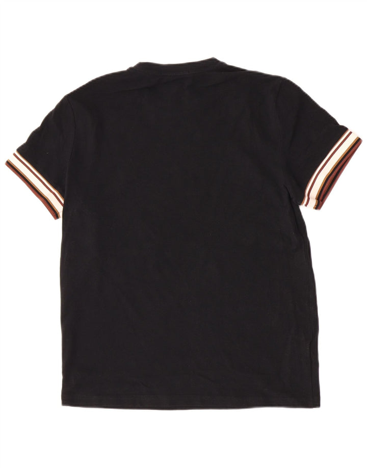 T-shirt męski Fred Perry, bawełniany, średniej wielkości, w kolorze czarnym