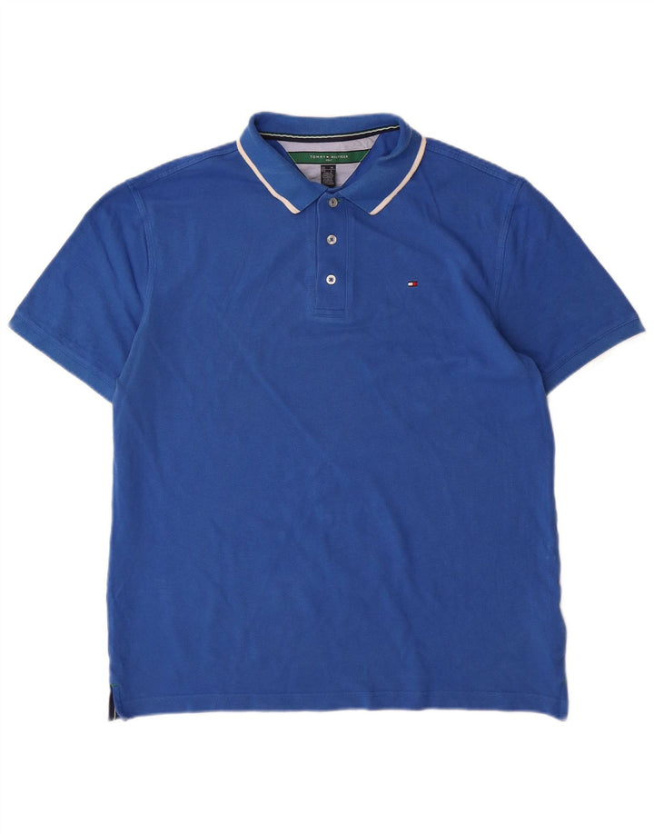 Męska koszulka polo Tommy Hilfiger w kolorze średnioniebieskim, bawełniana