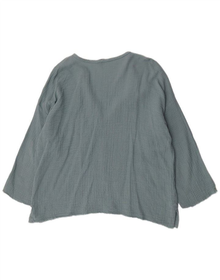 Damska tunika oversize Zara UK 18 XL, niebieska bawełna