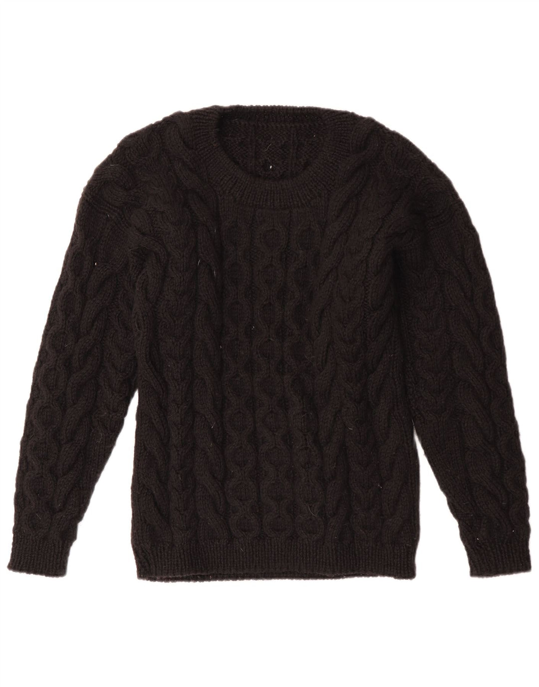Sweter damski VINTAGE z okrągłym dekoltem UK 12, średni czarny