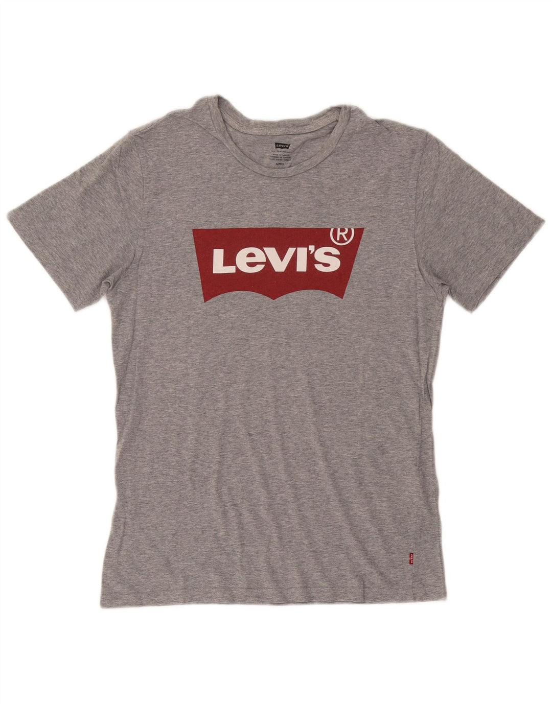 LEVI'S Mens Graphic T-Shirt Top Small Grey Cotton