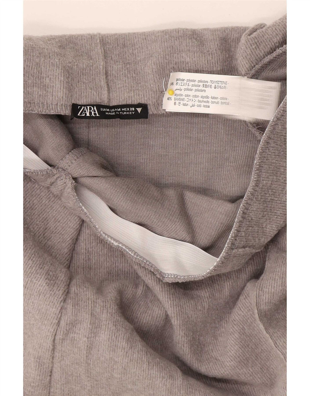 Spódnica midi damska Zara, średnia W28, szary, nakrapiany poliester