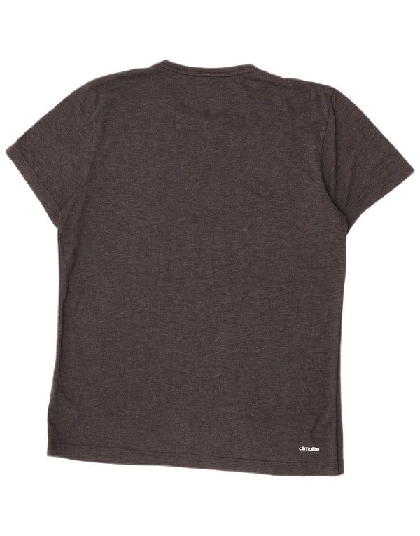 Adidas Męska koszulka Climalite Top, duża, szara, z poliestru