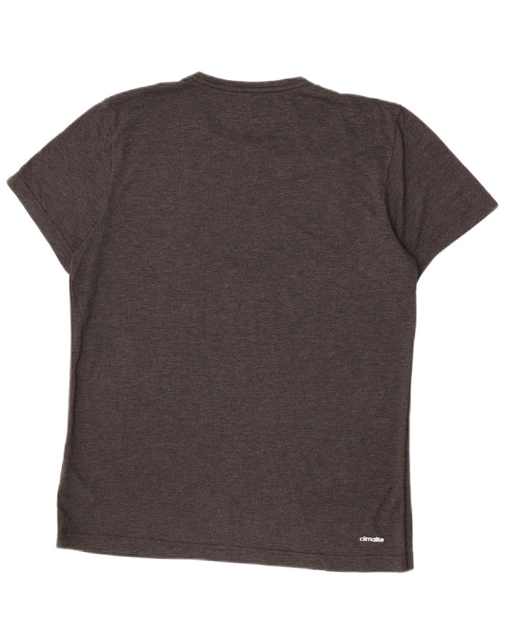 Adidas Męska koszulka Climalite Top, duża, szara, z poliestru