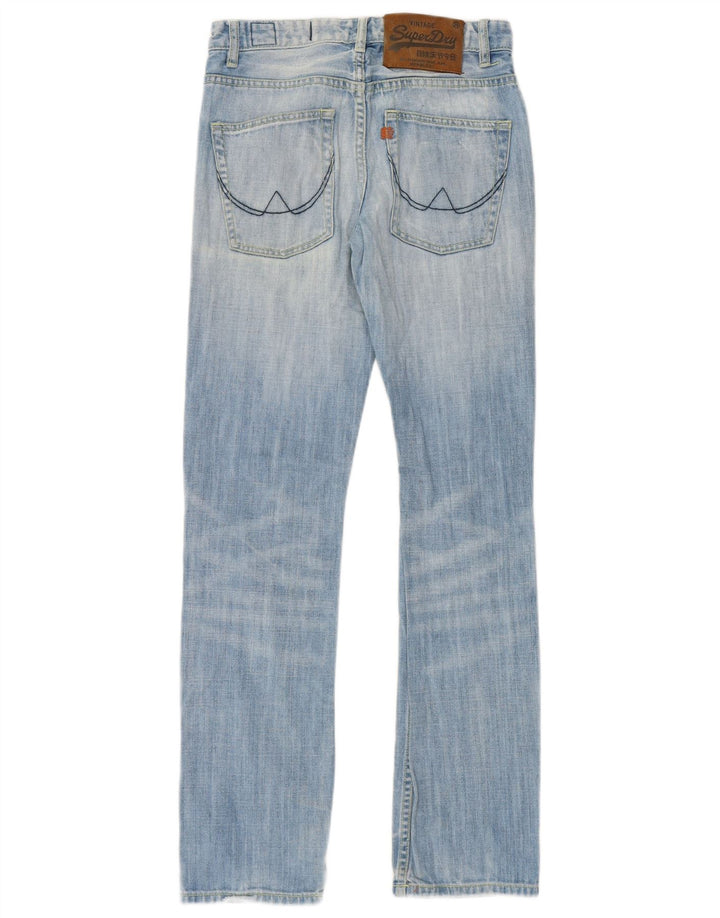 SUPERDRY Mens Straight Jeans W28 L32 Blue Cotton