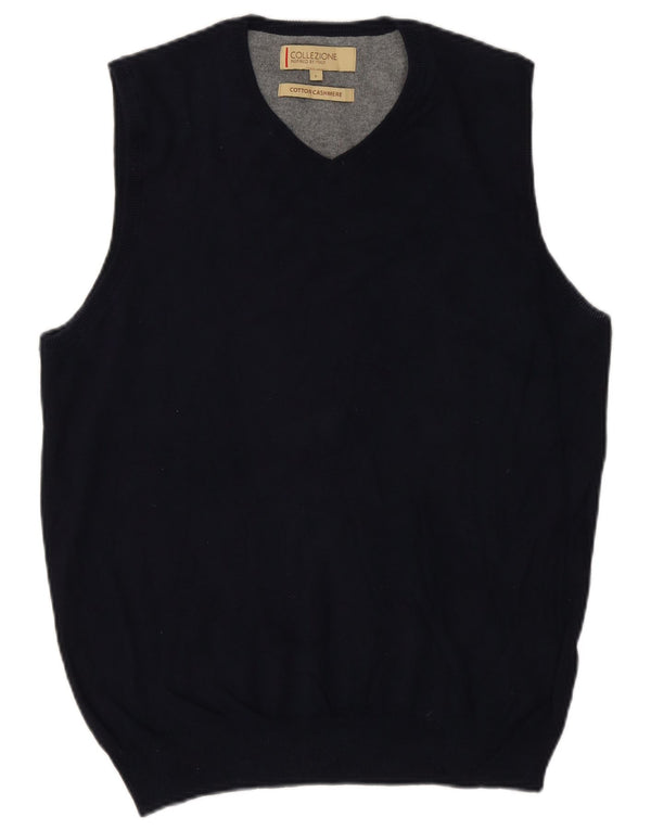 Podkoszulek męski w stylu vintage, mały, granatowy, bawełniany