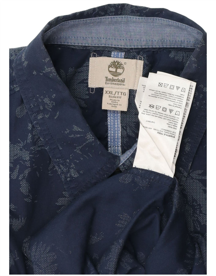 Męska koszulka z krótkim rękawem Timberland Earthkeepers 2XL granatowa hawajska