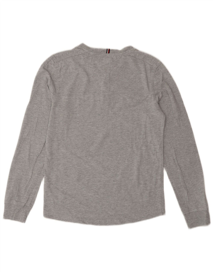 Top chłopięcy Tommy Hilfiger z długim rękawem 13-14 lat, szara bawełna