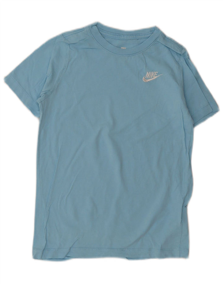 T-shirt chłopięcy Nike w wieku 10–11 lat, średni niebieski, bawełniany