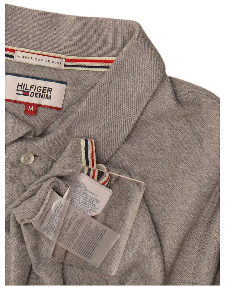 Męska koszulka polo Tommy Hilfiger, średnioszara, bawełniana