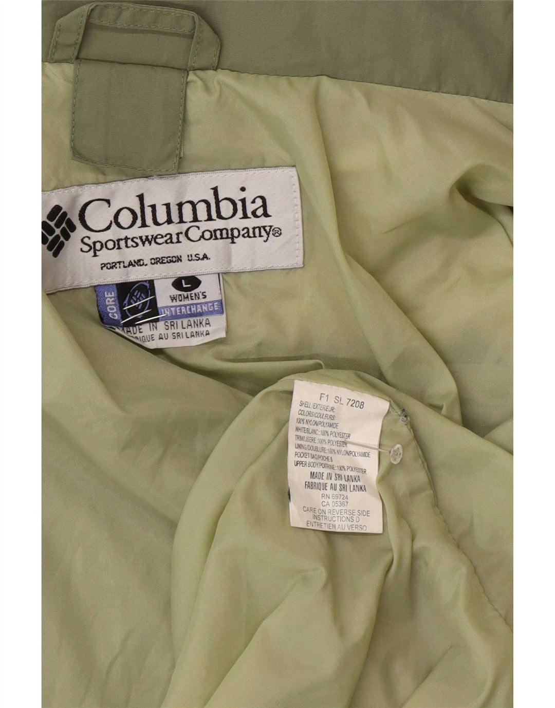 Damska kurtka przeciwdeszczowa Columbia Interchange Loose Fit UK 16, duża, zielona