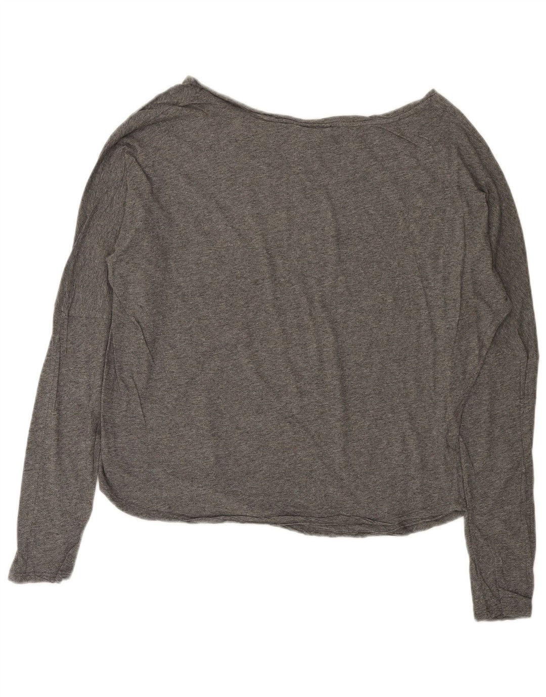 MAISON SCOTCH Damski top oversize z grafiką, długim rękawem US 2 XS, szara bawełna