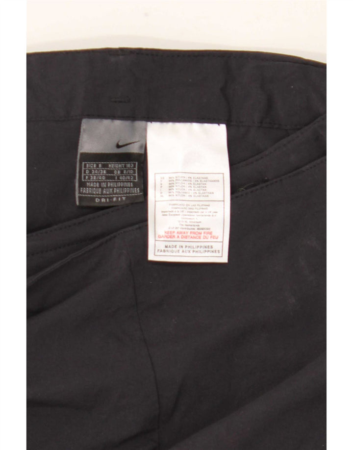 Damskie spodnie dresowe Nike UK 8/10, małe, czarne, nylonowe