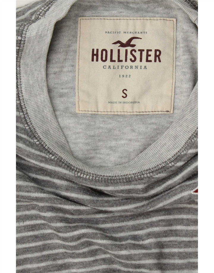Męski top z długim rękawem Hollister w małe szare paski