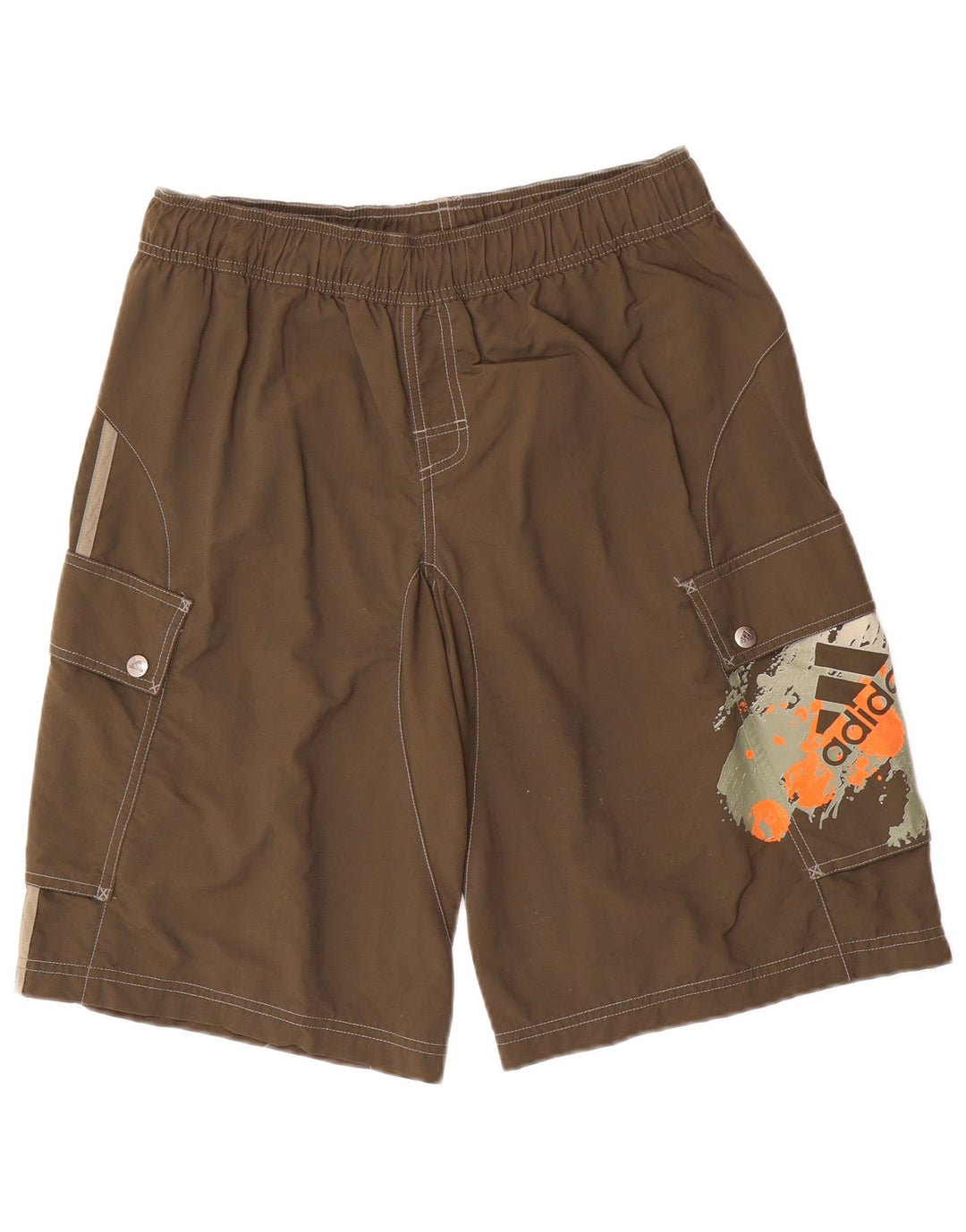 Męskie szorty cargo ADIDAS z grafiką, średnie W32, brązowy nylon