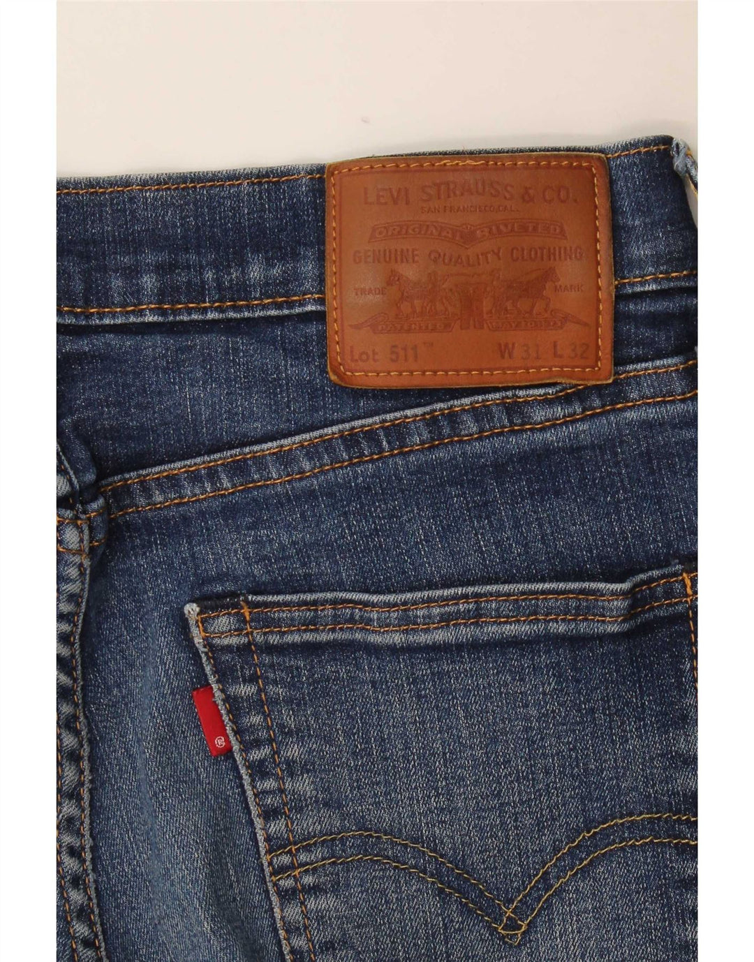 Męskie jeansy Levi's 511 Slim W31 L32 Niebieskie bawełniane