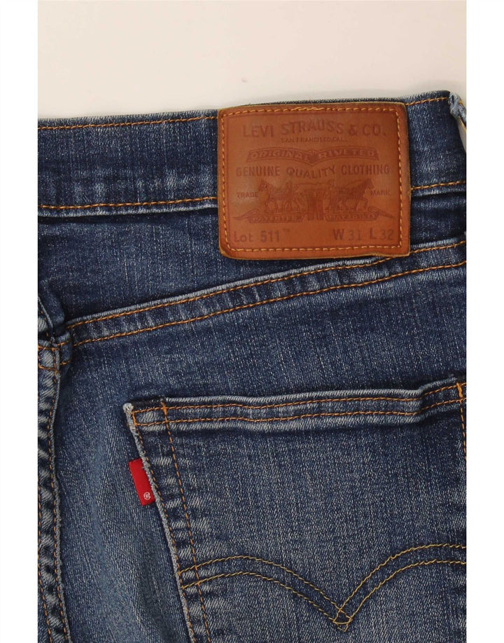 Męskie jeansy Levi's 511 Slim W31 L32 Niebieskie bawełniane