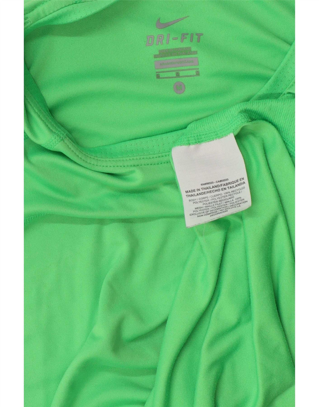 Damska koszulka Nike Dri Fit Top UK 12, średni zielony poliester