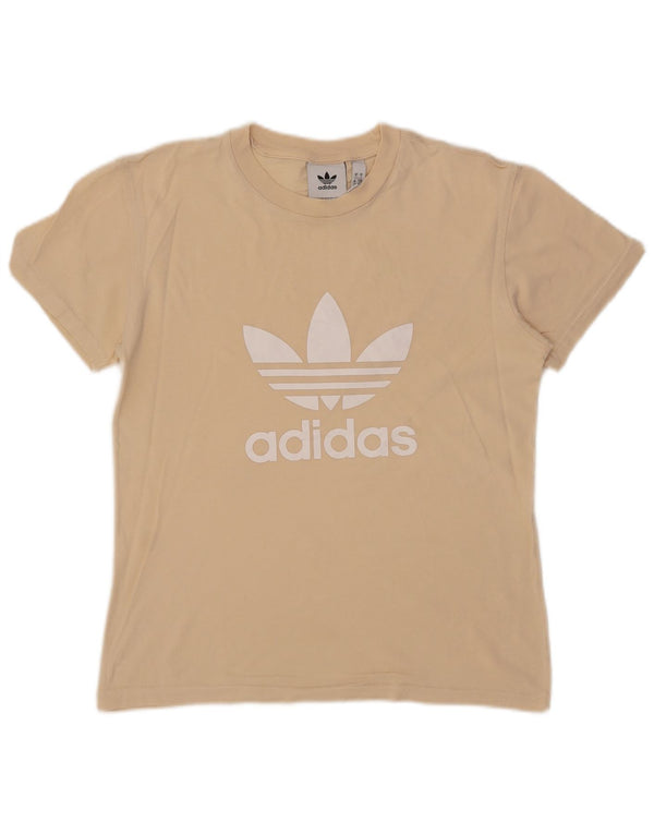 Damska koszulka graficzna Adidas Top UK 10 Small Beige