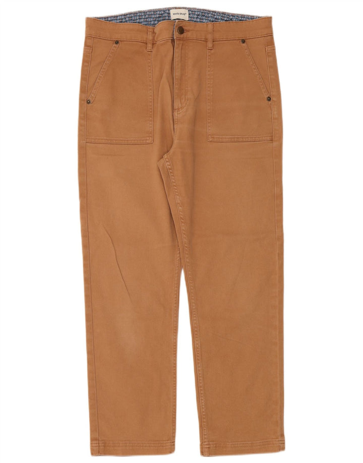 Spodnie damskie White Stuff UK 12 Medium W32 L26 Brązowa bawełna