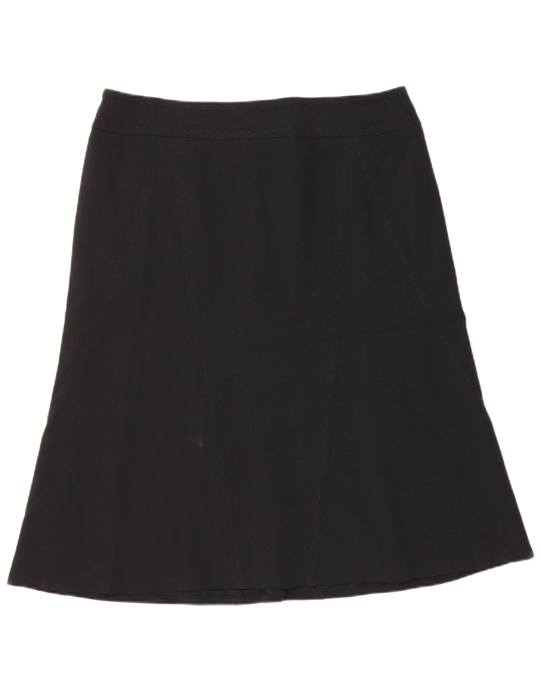 COAST Damska spódnica w kształcie litery A UK 16 duża W34 Czarny poliester