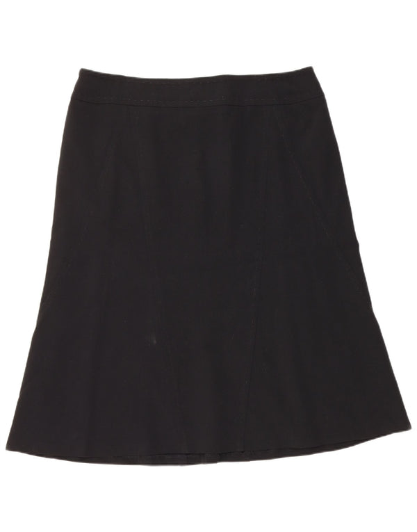 COAST Damska spódnica w kształcie litery A UK 16 duża W34 Czarny poliester