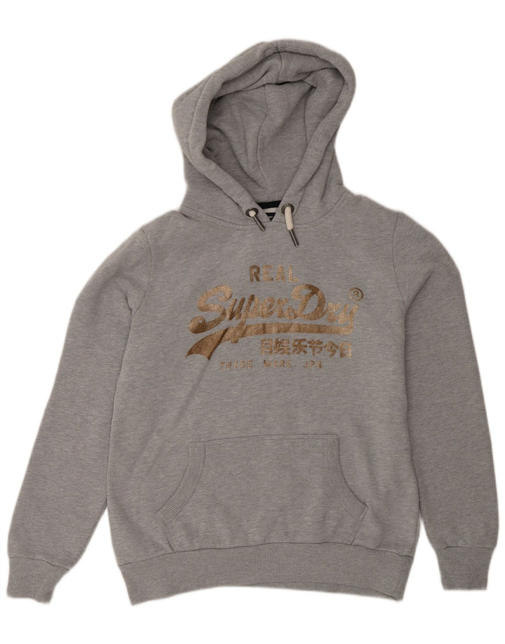 Damski sweter z kapturem Superdry Graphic UK 12, średni szary