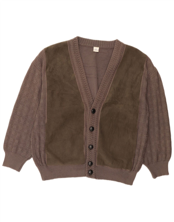 Męski sweter kardigan Walbusch IT 54 XL, szary, blok kolorów