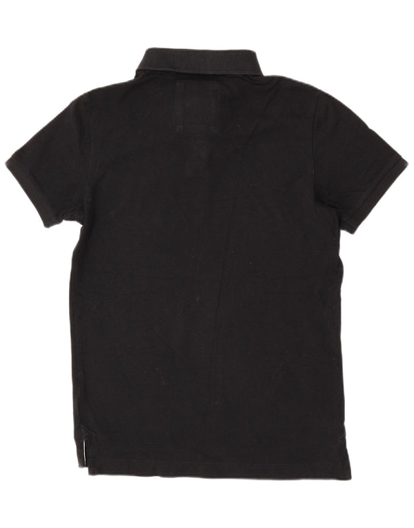 Superdry Mens Rugby Polo Shirt Medium Black Cotton