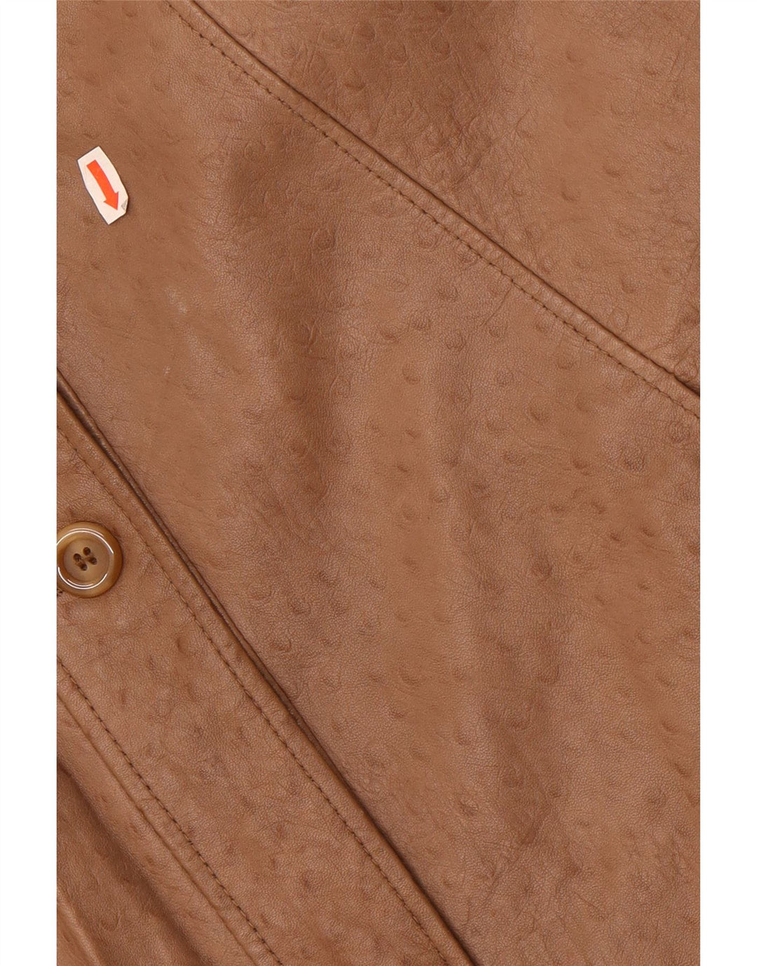 Vintage damski płaszcz skórzany oversize EU 40 średniej beżowej skóry