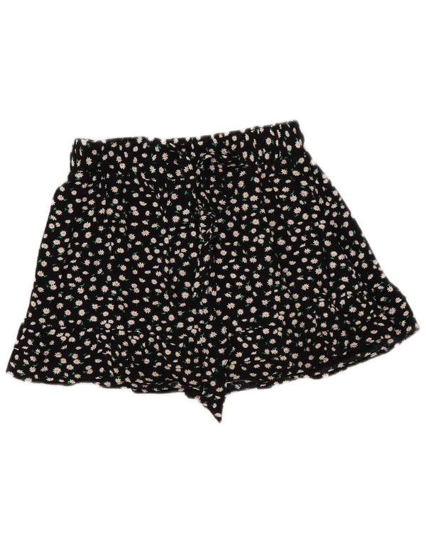 Skort damski Zara UK 10, mały, czarny, w kwiaty