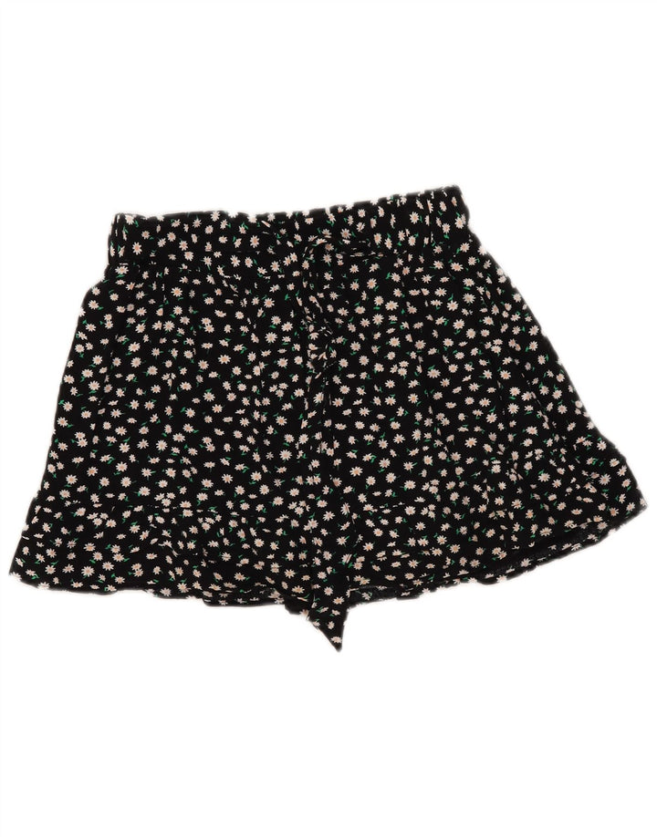 Skort damski Zara UK 10, mały, czarny, w kwiaty