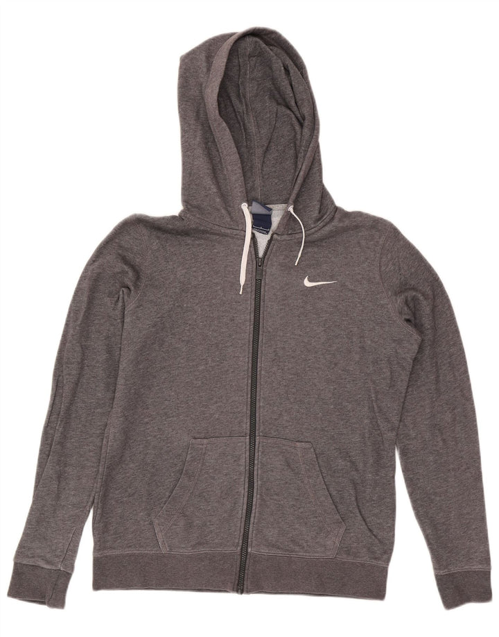 Męski sweter z kapturem i zamkiem błyskawicznym Nike, duży, szary, bawełniany
