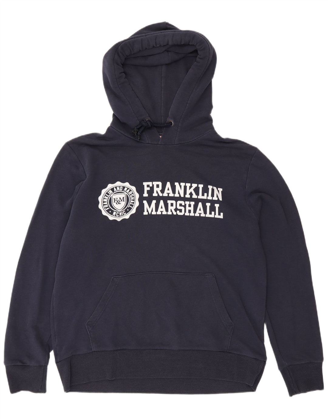 Męski sweter z kapturem i grafiką Franklin Marshall XL, granatowy