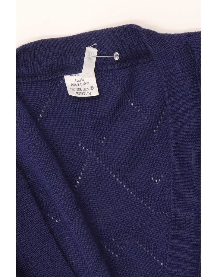 Sweter damski w stylu vintage, EU 38/40, średni niebieski Chevron, poliakryl