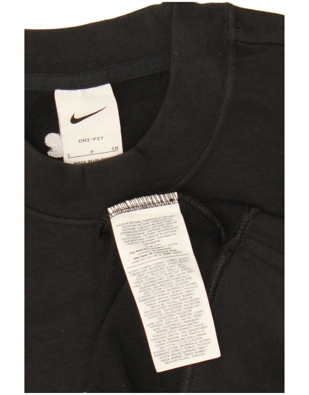 Męska bluza z grafiką Nike Dri Fit, mała, czarna, bawełniana