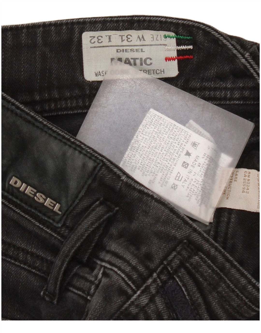 Dżinsy damskie Diesel Matic Stretch Straight W31 L26 Czarna bawełna