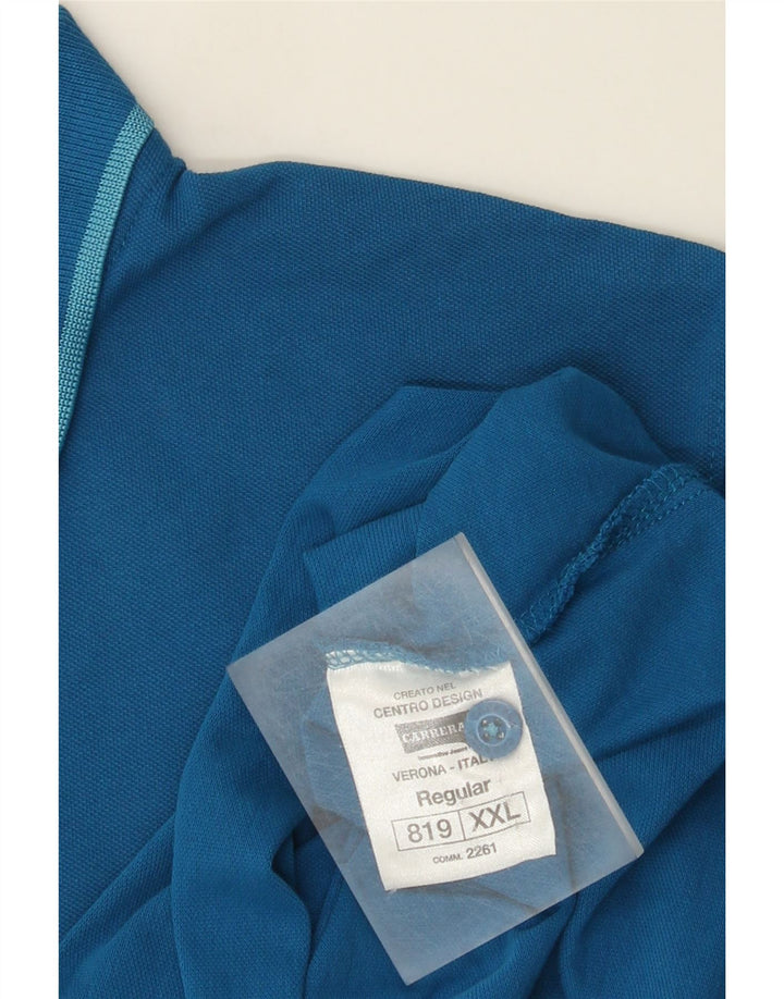 Męska koszulka polo Carrera 2XL, niebieska, bawełniana