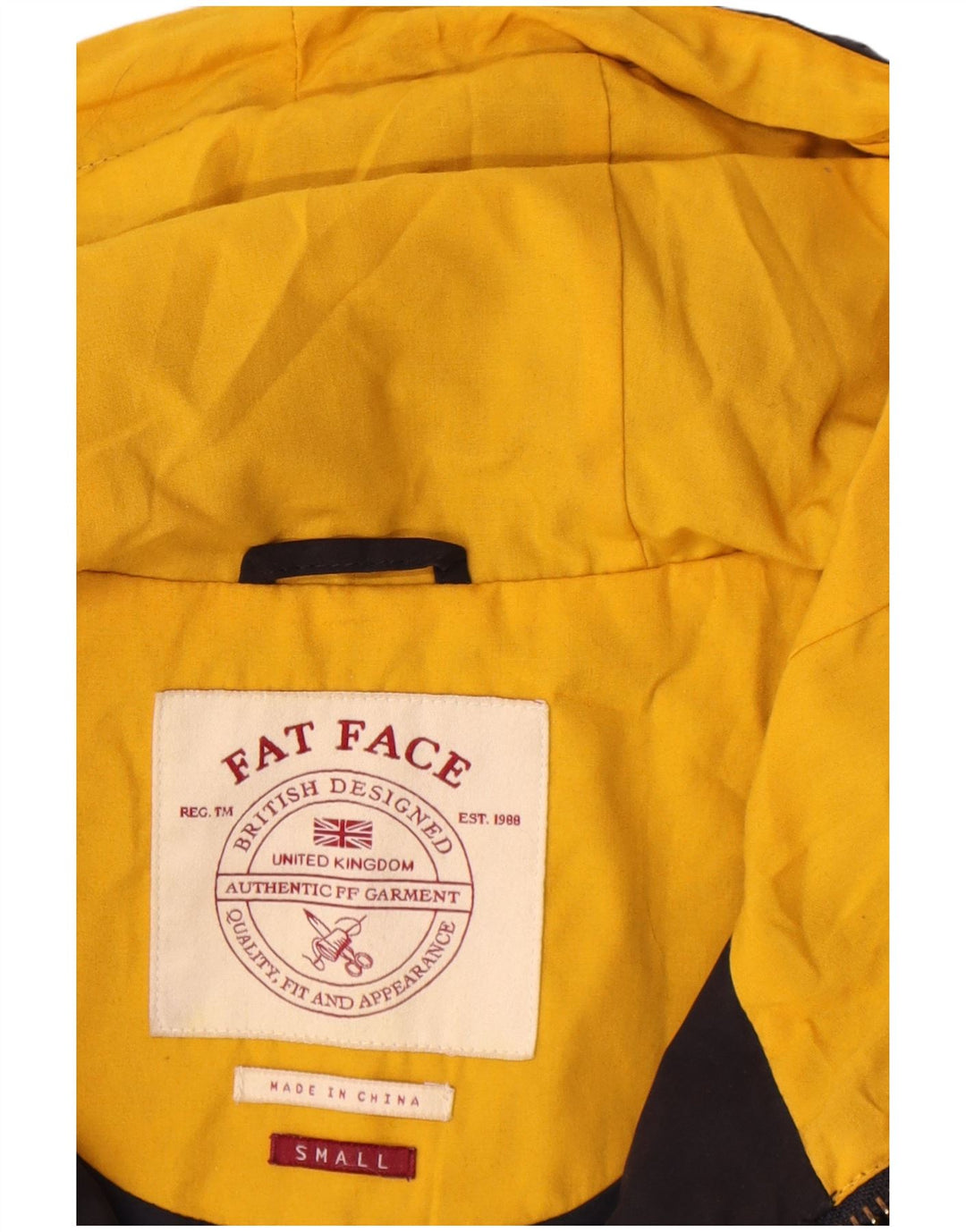 Męska kurtka z kapturem Fat Face UK 36, mała, granatowa, z poliestru