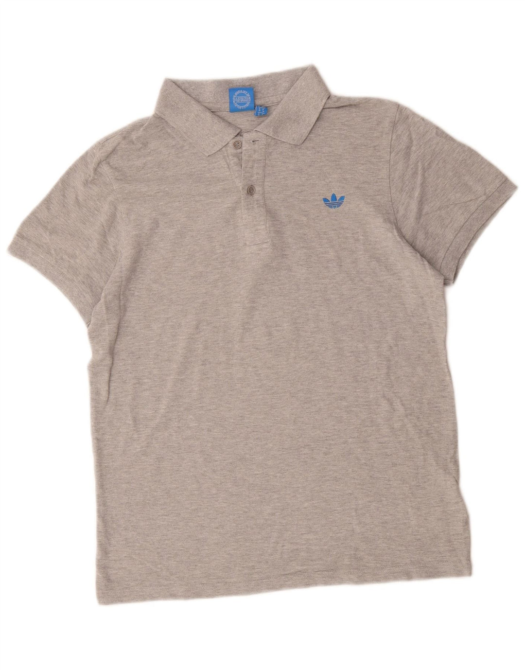 Męska koszulka polo Adidas, średnia, szara, bawełniana nakrapiana