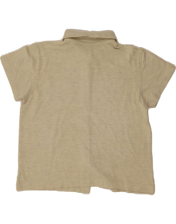 LOTTO Womens Short Sleeve Shirt UK 12 Medium Beige Polyester Vintage Lotto and Second-Hand Lotto from Messina Hembry 