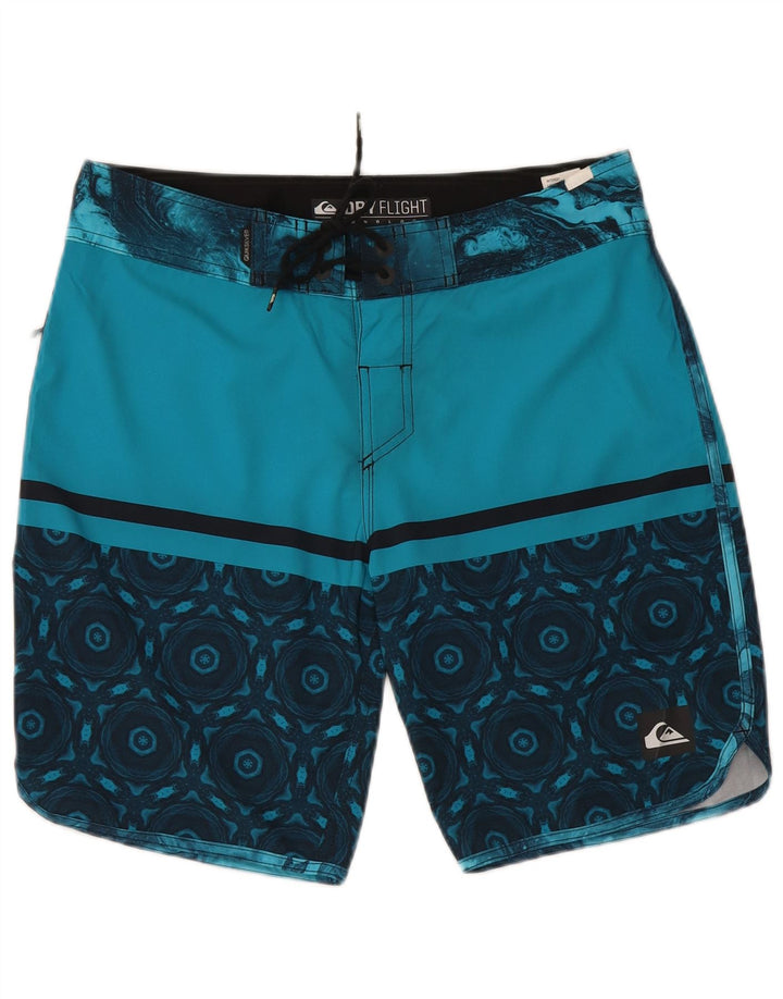 Męskie spodenki kąpielowe Quiksilver, mały, niebieski, geometryczny poliester