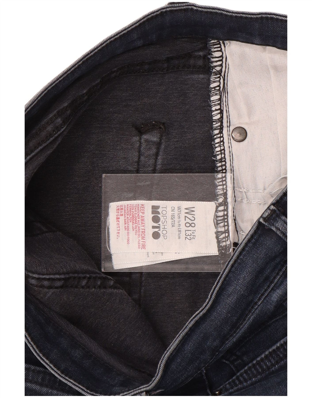 Damskie jeansy Skinny Topshop W28 L28 Granatowy poliester