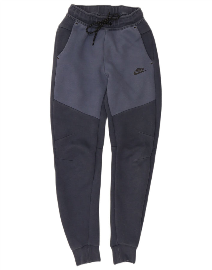 Damskie spodnie dresowe NIKE Joggers UK 4 XS Granatowe, z blokami kolorów