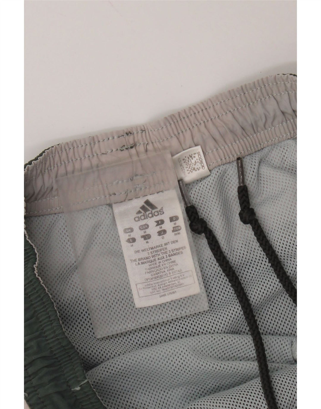 Męskie spodenki kąpielowe Adidas, średnie khaki, poliamid z blokami kolorów