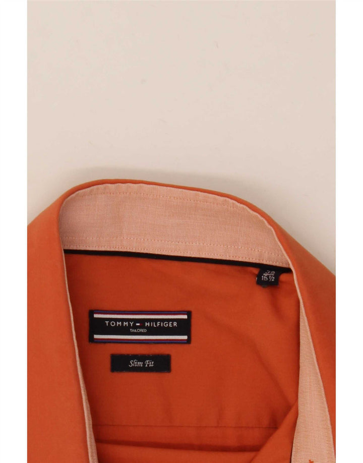 Męska koszula slim fit Tommy Hilfiger rozmiar 39 15 1/2 średni pomarańczowy