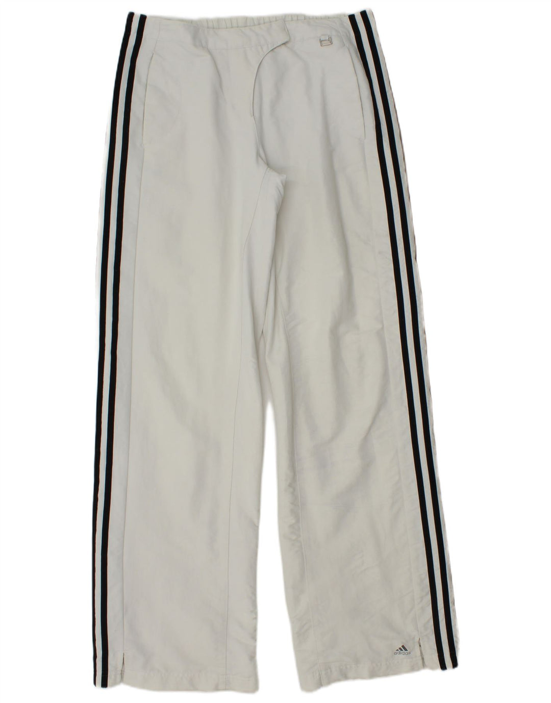Wodoodporne spodnie damskie Adidas Climalite UK 10, małe, białe, poliestrowe