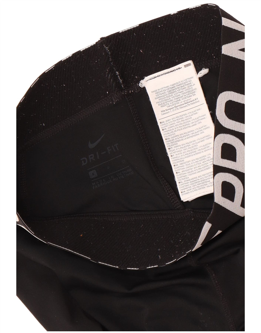 Damskie legginsy Nike Dri Fit Graphic UK 8, małe, czarne, poliestrowe