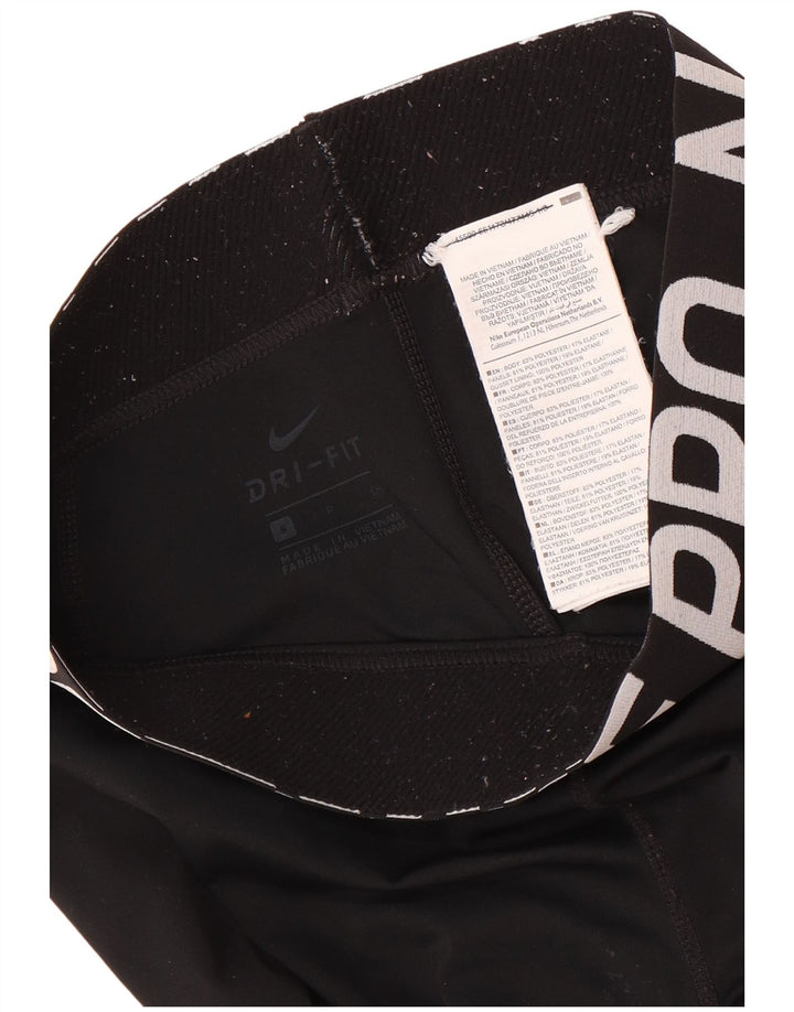 Damskie legginsy Nike Dri Fit Graphic UK 8, małe, czarne, poliestrowe
