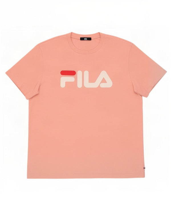 Damska koszulka z grafiką Fila Top UK 20 2XL Różowa bawełna